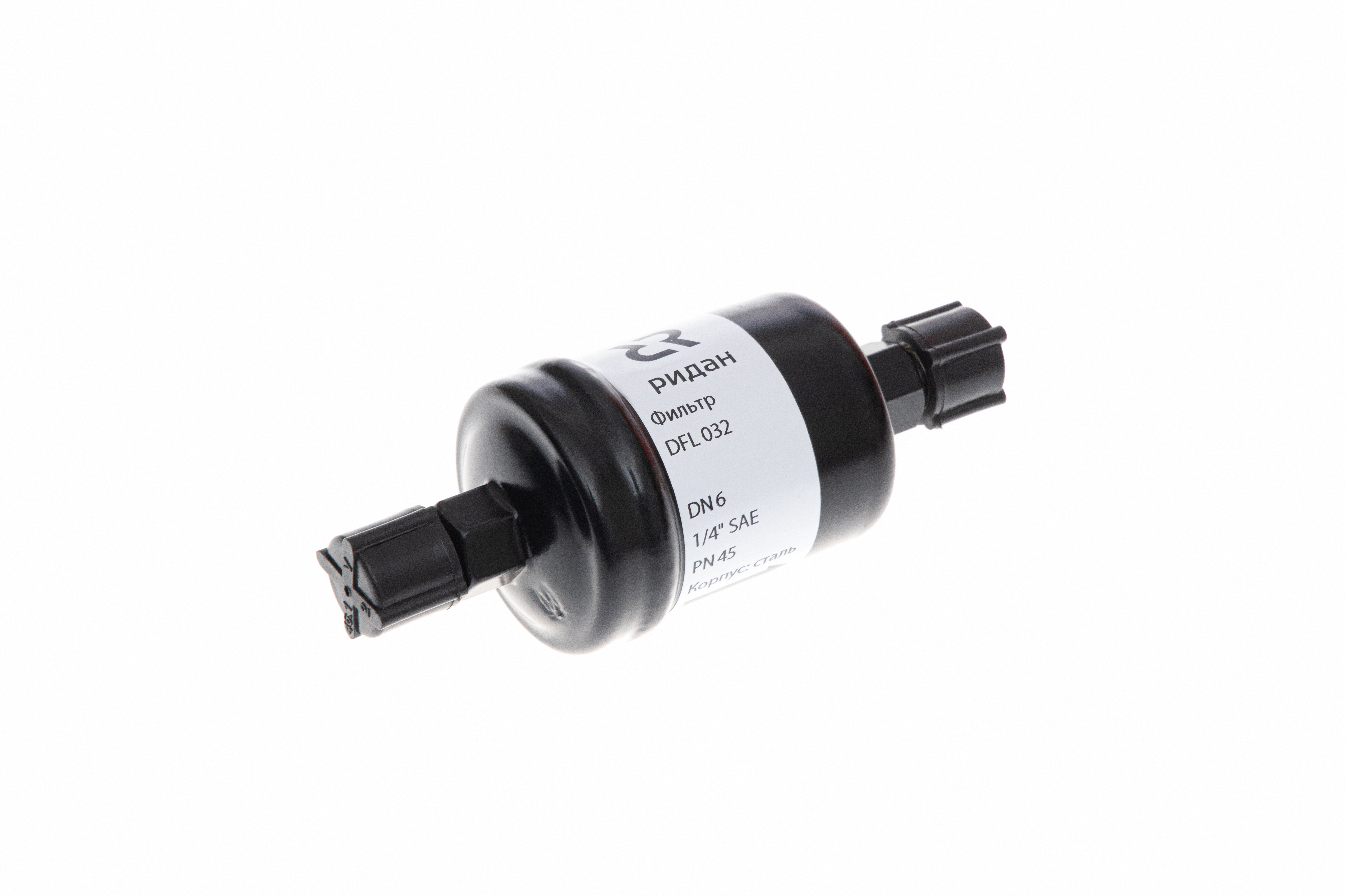 Ридан 023Z5075R — Герметичный фильтр-осушитель с твердым сердечником DCL 032 (80% mol + 20% al), присоединительные патрубки 1/4&quot;