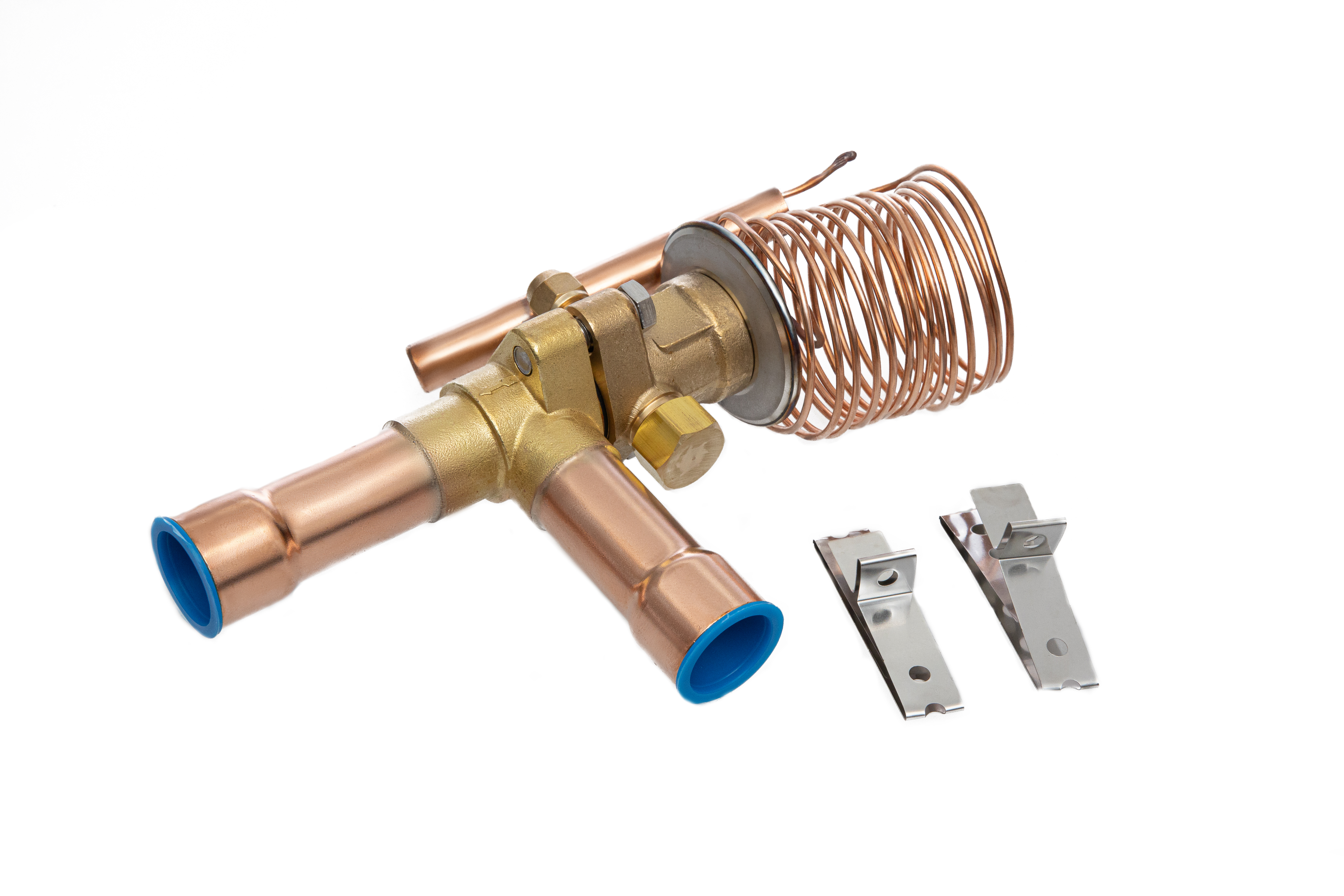 Ридан 069B3210R — Клапан терморегулирующий TE55-10, R134a, T кипения -40...10 ℃, угловой, присоединительные патрубки 1"1/8