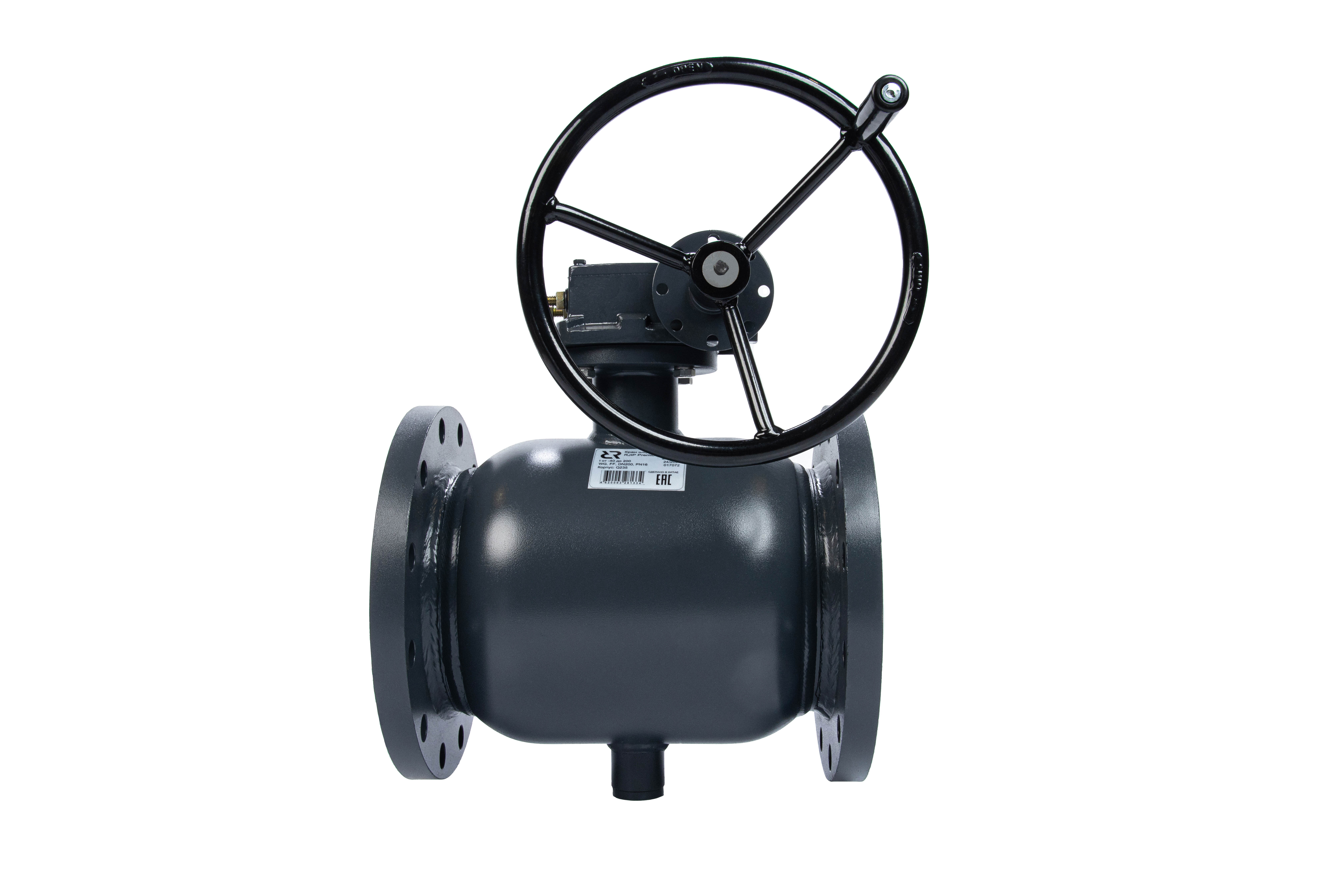 Ридан RJIP Premium 065N0281GR — Кран шаровой FF DN500 PN16 WG (фланцевый, с редуктором, стандартный проход)