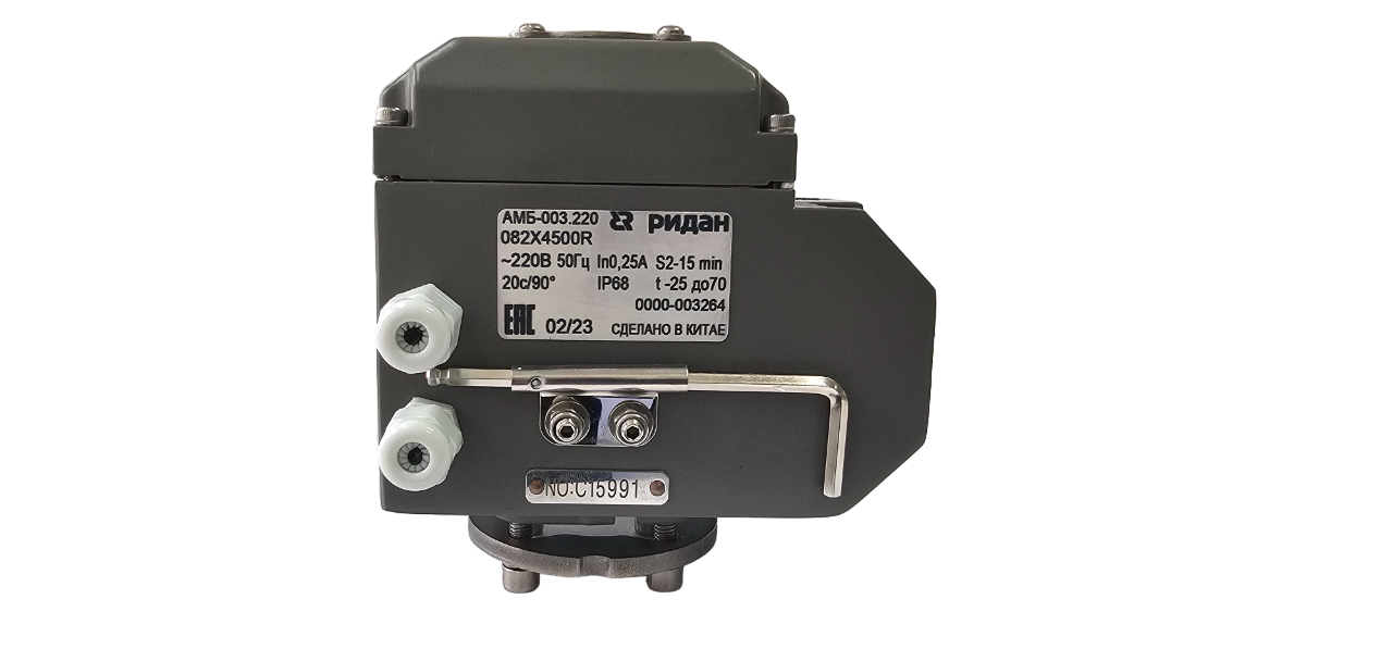 Ридан 082X4854R — Затвор дисковый ЗДМ с резьбовыми проушинами PN16, DN40, диск — чугун, с электроприводом 24В