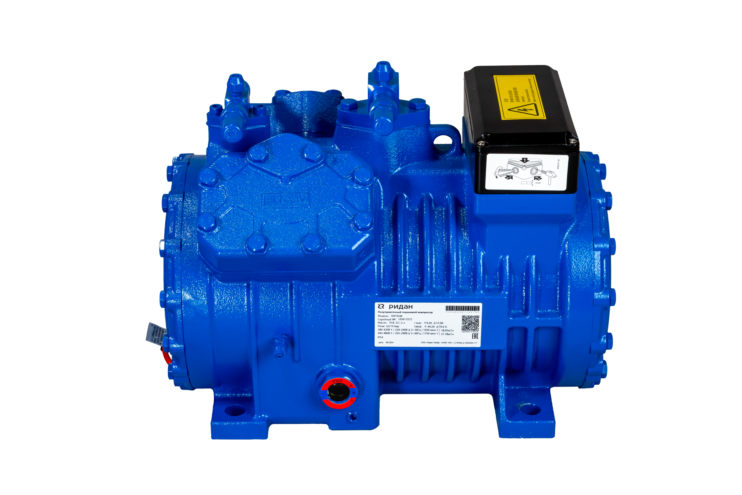 Ридан 171R4413 — Полугерметичный поршневой компрессор R4D9E4K