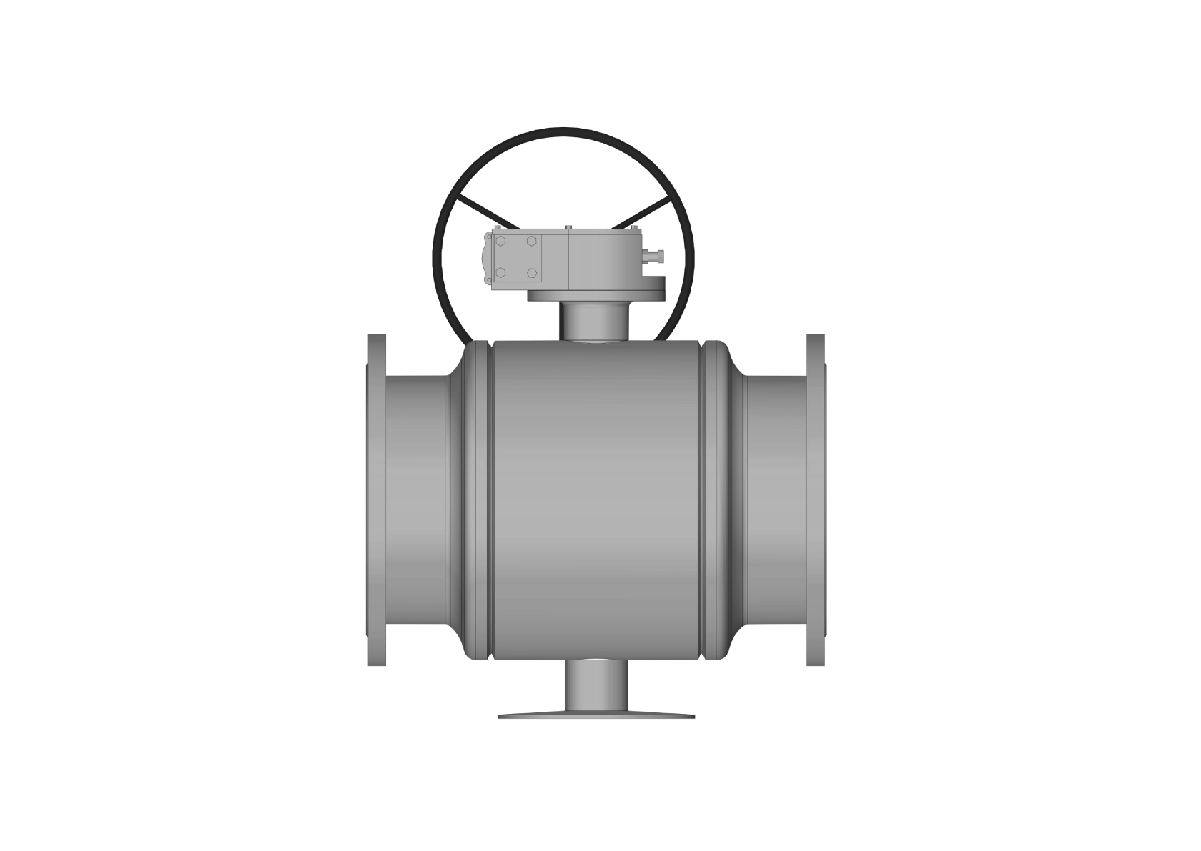 Ридан RJIP Premium 065N0386GR — Кран шаровой DN600 PN25 FF/RB/WG (фланцевый, с редуктором, стандартный проход)