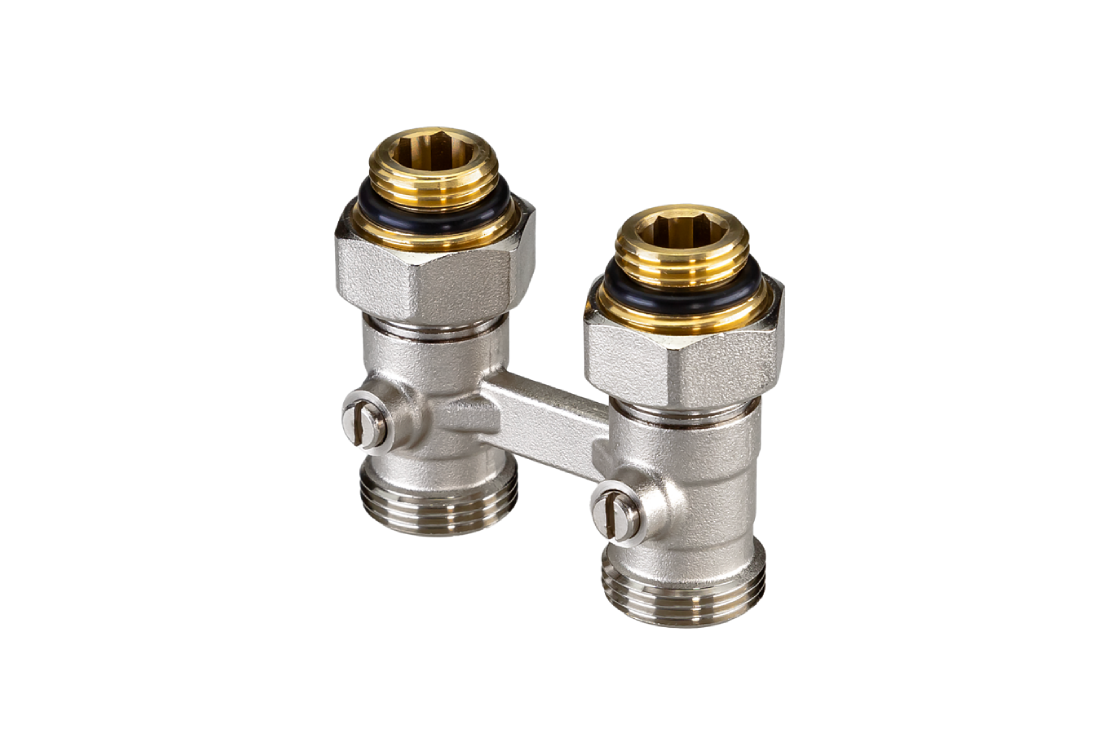 Ридан 003L0396R LV-KB — Клапан запорный для нижнего присоединения к радиатору, подключение 1/2x3/4, PN10, Tmax 120 °C, прямой