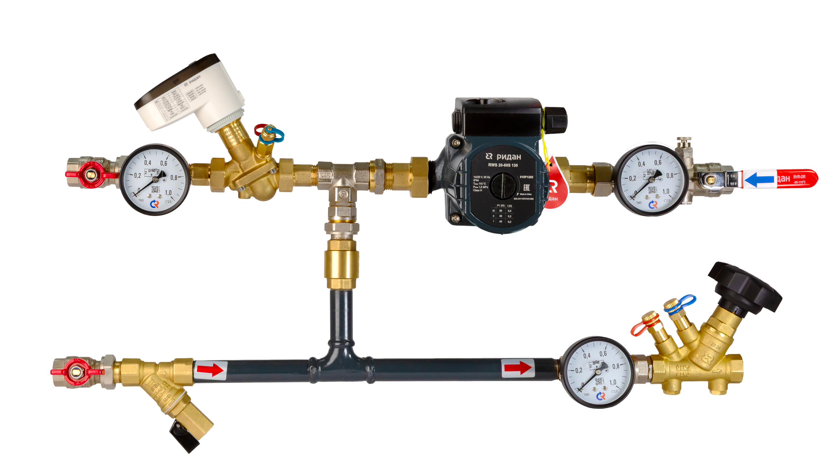 Ридан 122W0111LR — Узел теплоснабжения АУУ-AQT-291-50-50-C-S правый, 0-10В L